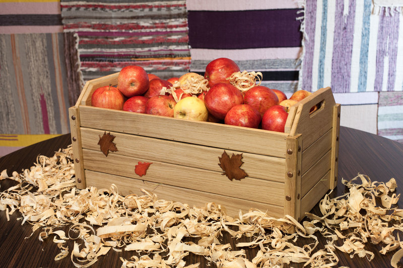 Как хранить яблоки, фото яблок в ящике