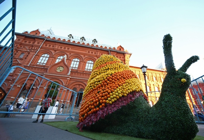 Фестиваль варенья 2015 «Московское лето»: арт-скульптуры ведущих флористов