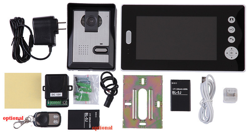 Комплектация видеодомофона с магнитным замком