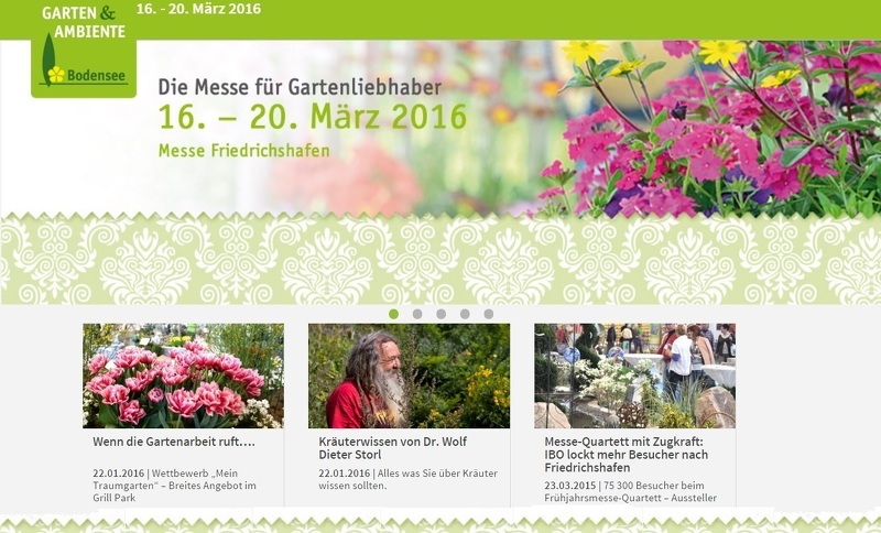 Международная выставка Garten & Ambiente Bodensee 2016 в Германии