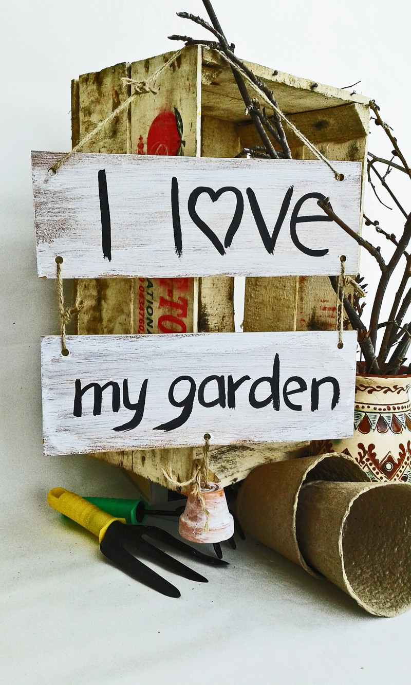 Табличка для сада I love my garden!