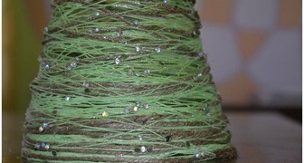 Фото Декорируем дом к новогодним праздникам, создаем елочку из ниток, фото