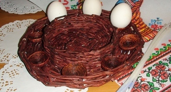 Корзинка для пасхального хлеба и крашеных яиц