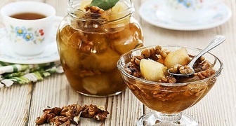 Рецепт - Яблочное варенье дольками с грецкими орехами в мультиварке