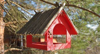 Деревянный домик для птиц