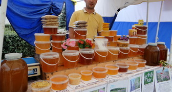 Фестиваль мёда 2015 в Краснодаре - торговые палатки