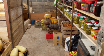 Хранение разных фруктов и овощей в погребе