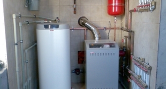 Напольный газовый котел для отпления и подогрева воды в больших объемах
