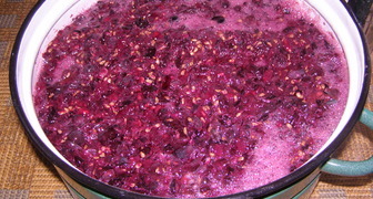 Мезга из фруктов и ягод для приготовления винного напитка
