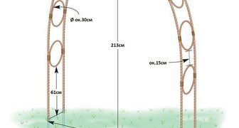 Схема создания арки для сада своими руками из проволоки