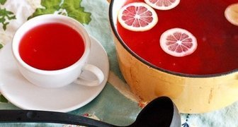 Сок из клюквы с лимончиком - полезный тонизирующий напиток
