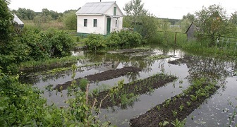 Весенний паводок на дачном участке