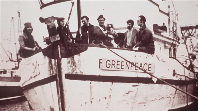 Один из первых протестов Гринпис против ядерных испытаний
