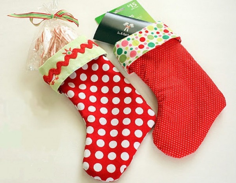 Рождественский носок для подарков своими руками