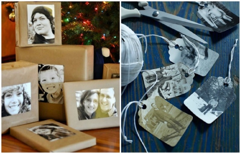Упаковки подарков можно сделать именными, наклеив на них фото или надев ярлыки